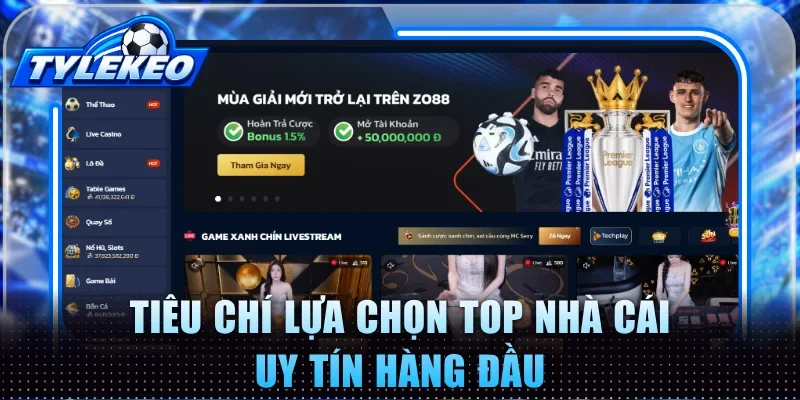 Tiêu chí lựa chọn top nhà cái uy tín hàng đầu