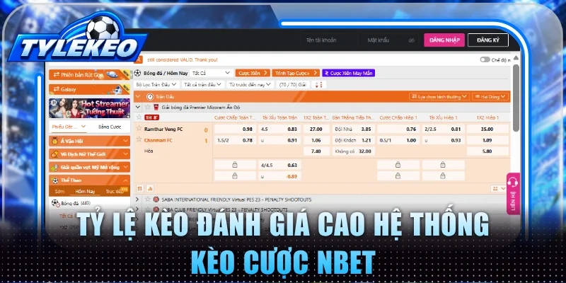 Tỷ Lệ Kèo đánh giá cao hệ thống kèo cược Nbet